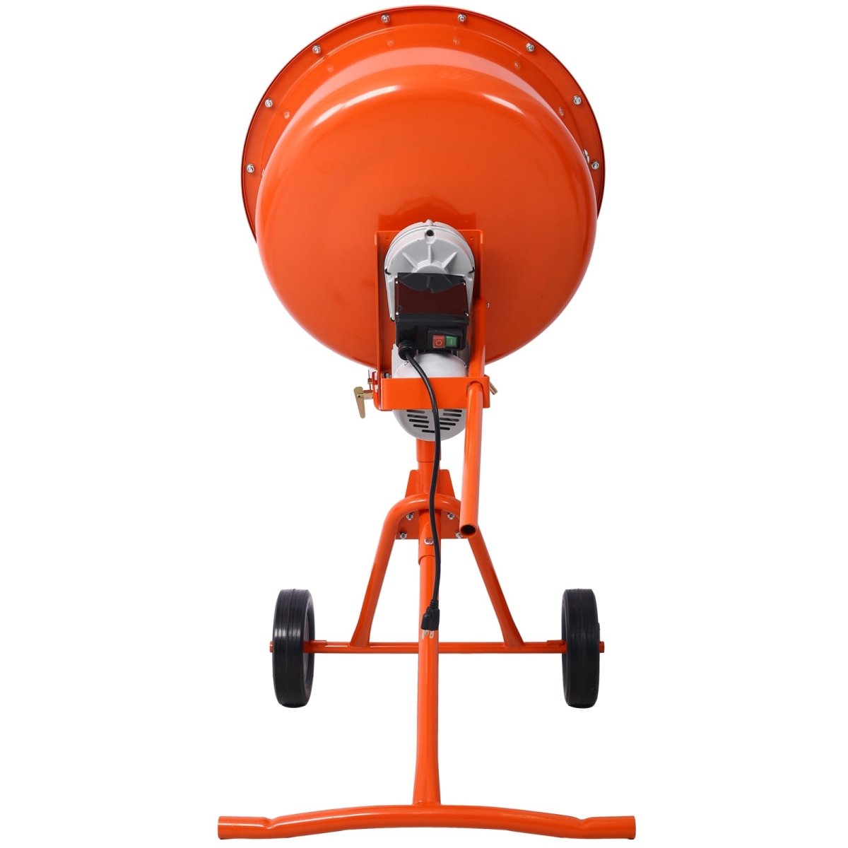 370W Portable Electric Concrete Mixer Cement Mixing Barrow Machine Mixing Mortar Handle with Wheel (4.6 cu/ft.) - HomeDIYer