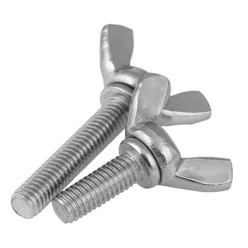 AN 265 Butterfly Wing Screws M10 M12 — Thumb Bolts in 304/201 Stainless Steel & Zinc