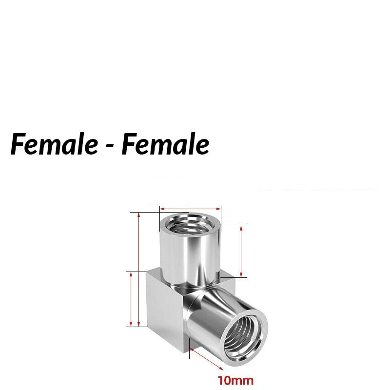 90° Stainless Steel Threaded Elbow Pipe Fitting — BSP, NPT & Metric