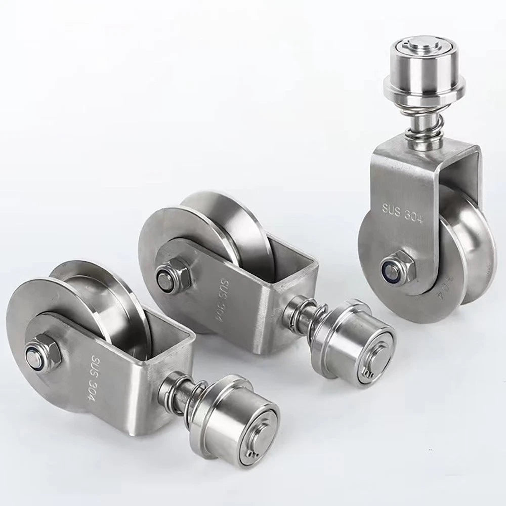 304 Stainless Steel Pulley "U V H" Groove Shape Roller Wheels Idler Pulley Wheel