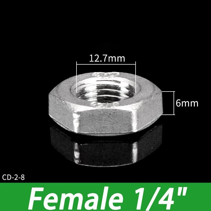 Stainless Steel 304 BSP Female Thread Pipe Fittings — 1/4" to 2"