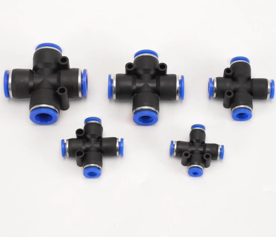 Nylon Pneumatic Push-fit Elbow Connector — Y-Shape, Cross & L-Shape | Air Line Tube Fitting