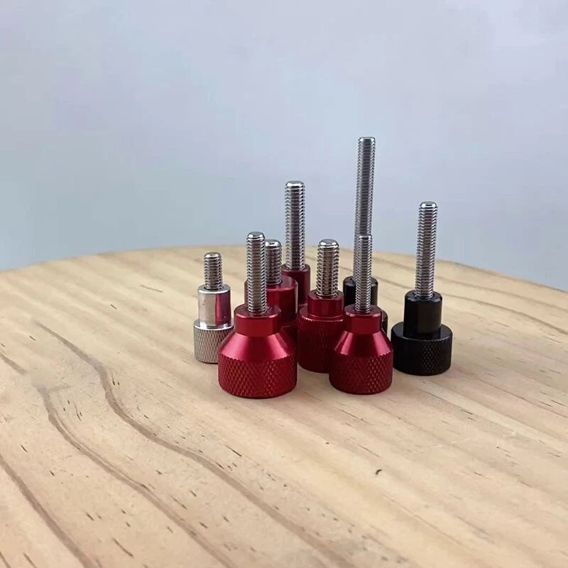 Knurled Thumb Screws Aluminium Handle + Stainless Rod Hand Grip Knob Bolt M8 M10