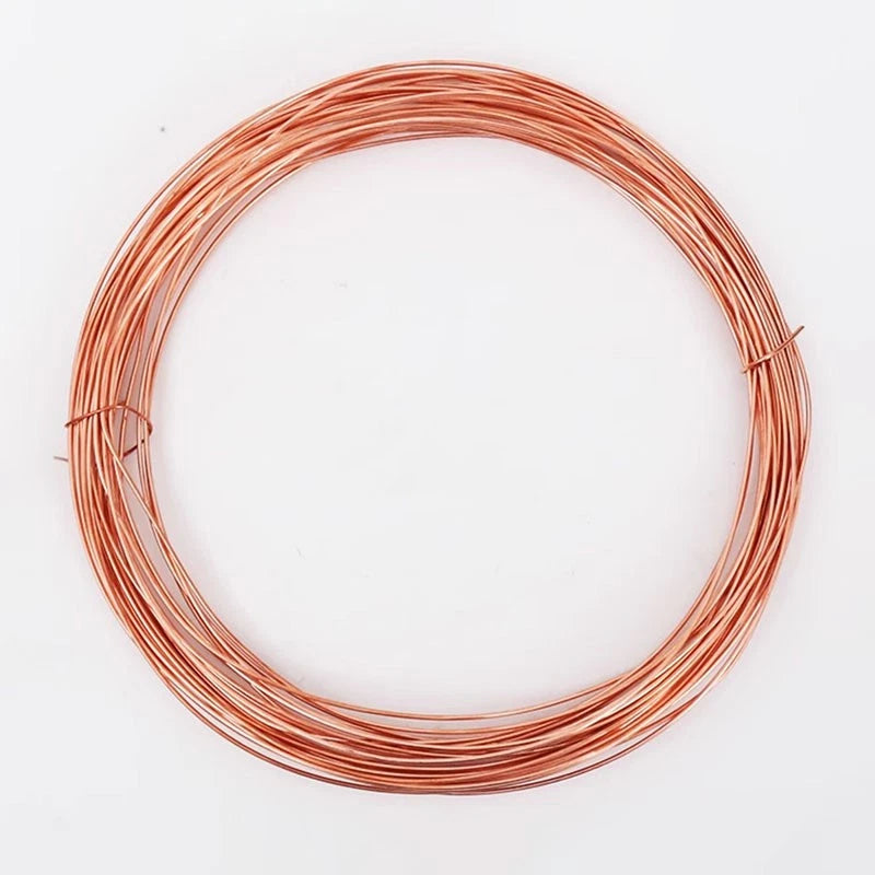 99.9% Round Copper Wire T2 Solid Bare Uncoated 0.2mm to 3.0mm Diameter By Metre