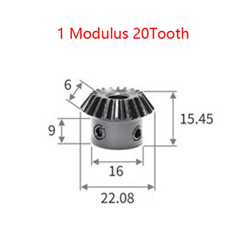 1 1.5 Modulus 20/30Tooth Bevel Gears 90° 1:1.5 Pairing Motor Transmission Gear
