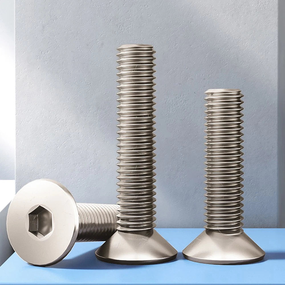 Grade 10.9 Alloy Steel Countersunk Socket Head Screws — M1.6 to M4, 10–500 Pcs