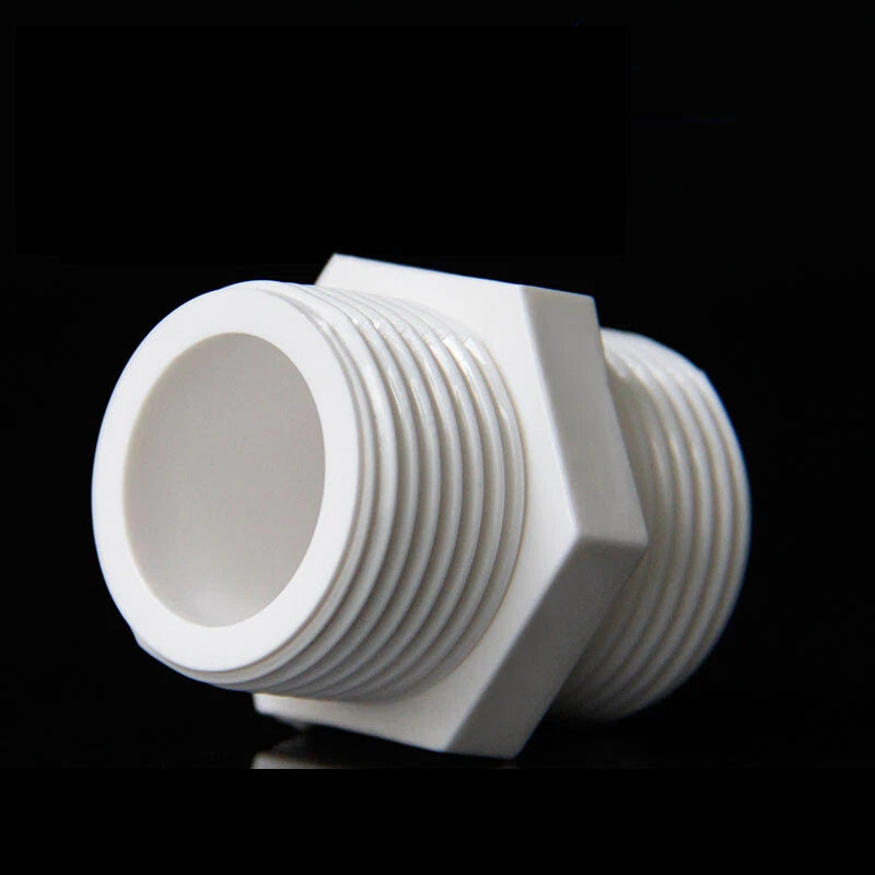 PVC Nipple Bsp Male Threaded Pressure Fittings Pipe Fitting Id 20mm~63mm White