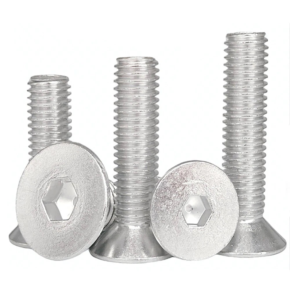 6063 Aluminium Allen Socket Countersunk Screws DIN 7991 — M2 to M8
