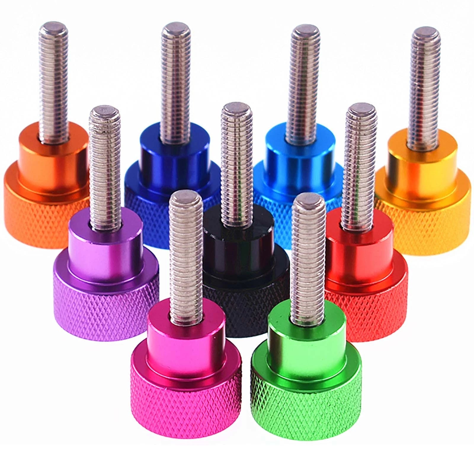 M6 Knurled Thumb Screws With Step Hand Grip Knob Round Bolts Head Width: 20mm