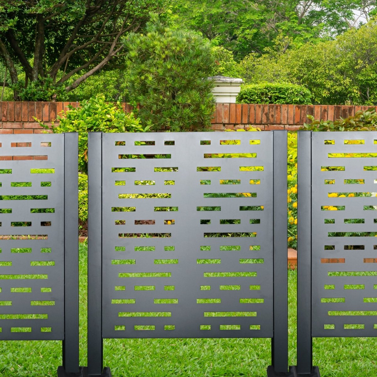 3ftx3ft Air Conditioner Fence for Outdoor Units,Metal Privacy Fence Cover, Perfect to Conceal Air Conditioning Units - HomeDIYer