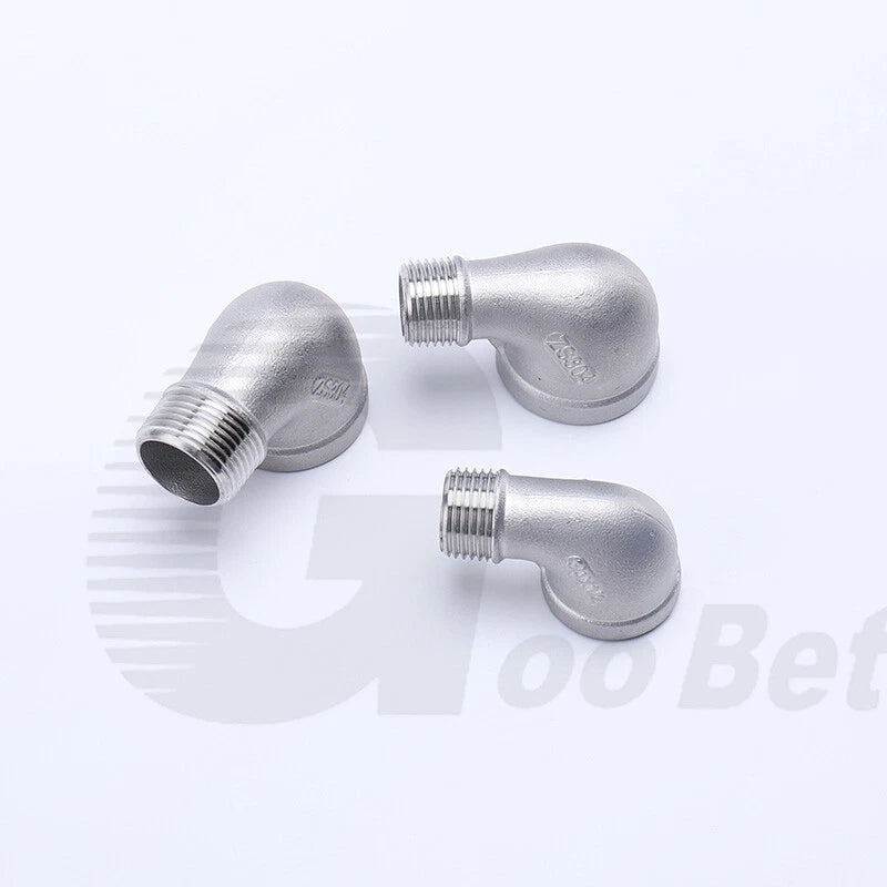Stainless Steel Reducing 90° Elbow — BSP Male to Female Thread Pipe Fitting