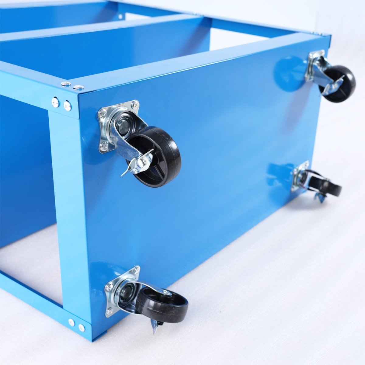 Tool Cart, 3 - Tier Rolling Mechanic Tool Cart, Heavy Duty Steel Utility Cart with Lockable Wheels, 450 LBS Capacity Industrial Service Cart for Garage, Warehouse, Workshop (Blue) - HomeDIYer