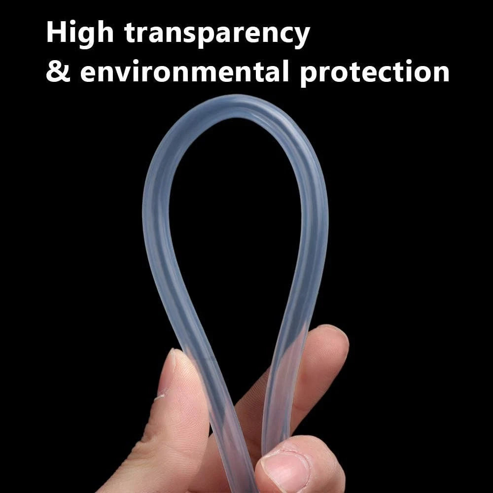 Food Grade Clear Silicone Tubing — Flexible Rubber Hose Pipe ID 0.33mm–50mm