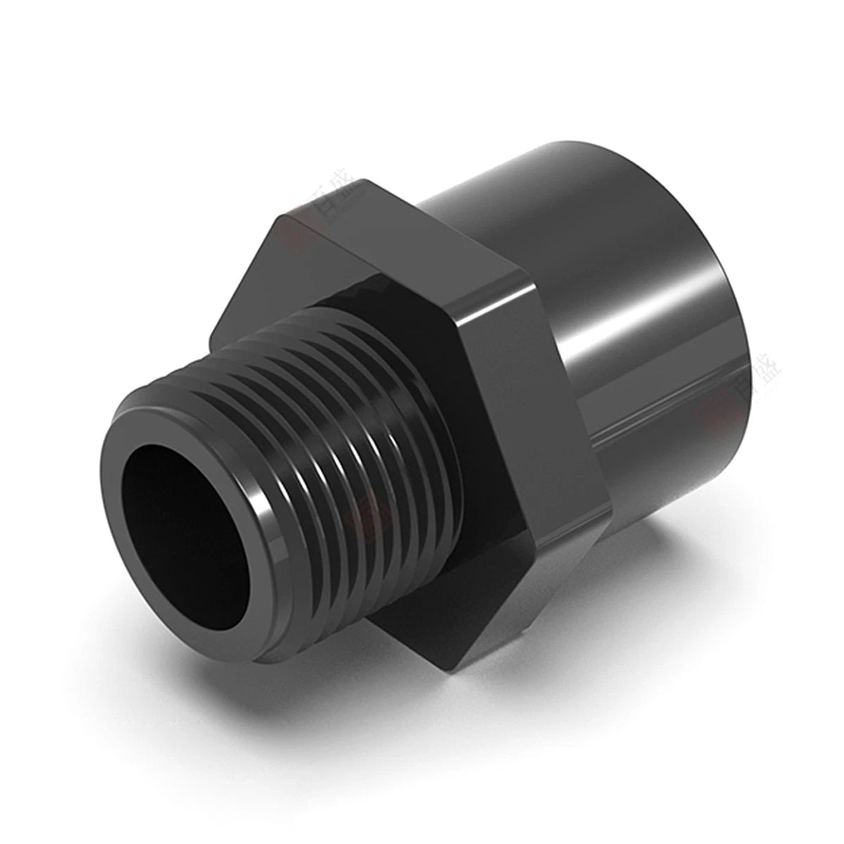 PVC Metric Plumbing Fittings Pipe Straight Threaded Male & Female Connector