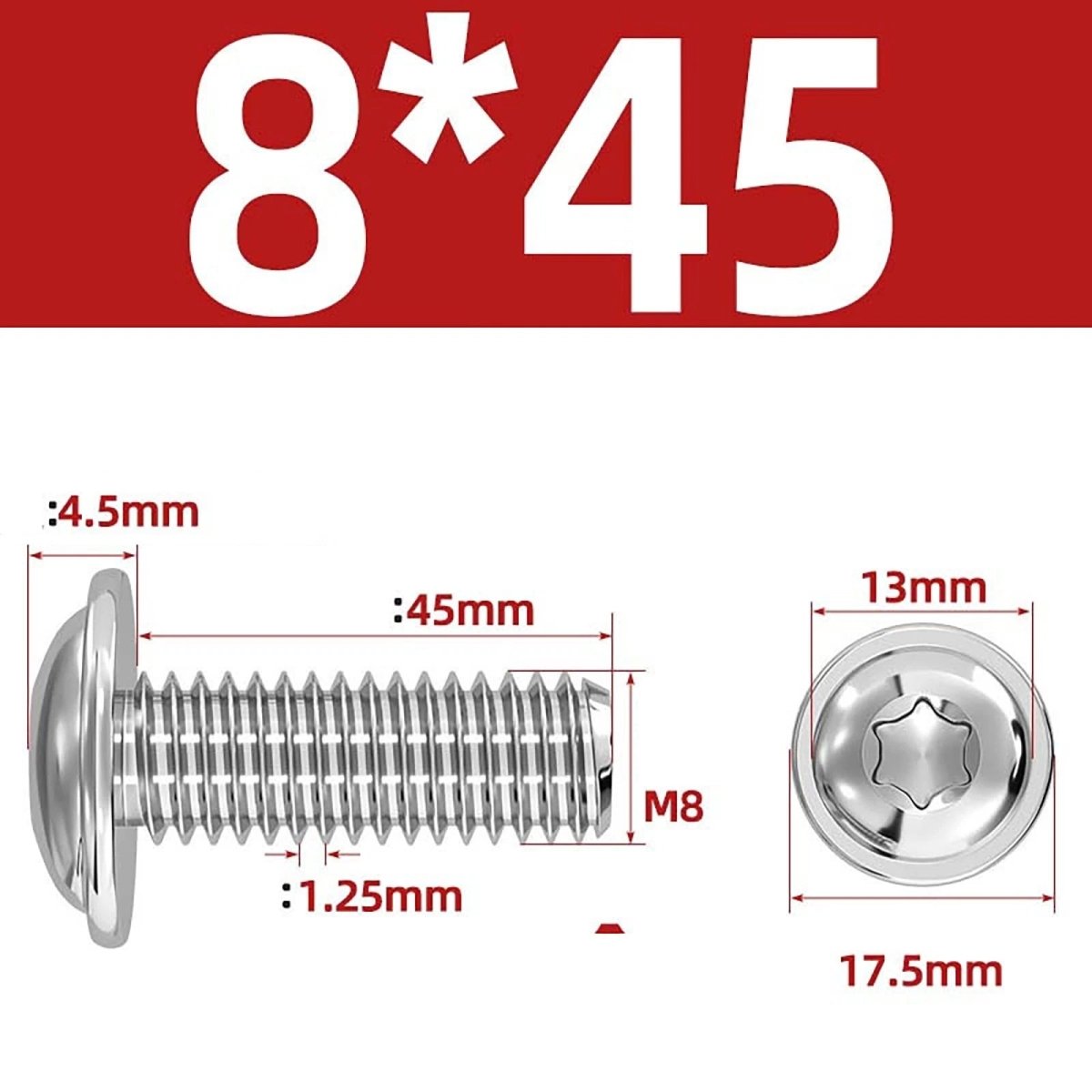 Torx Flanged Button Head Screws — 18 - 8 Stainless Steel, ISO 7380 - 2, M2 to M8 - HomeDIYer
