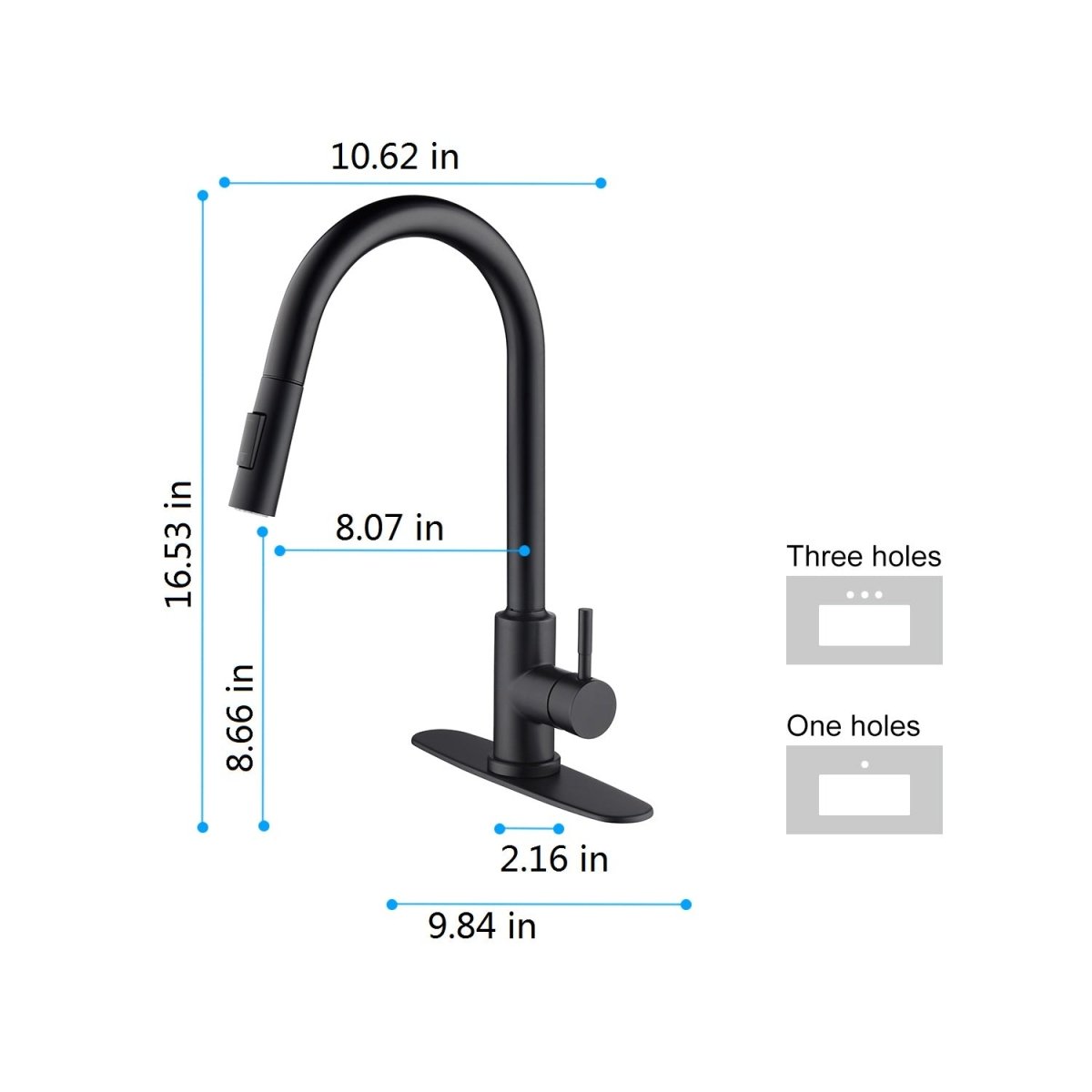 Touch Kitchen Faucet with Pull Down Sprayer Silver Black Gold - HomeDIYer