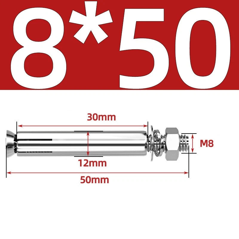 M6-M20 Stainless Steel Concrete Expansion Anchor Bolts – Extra Long