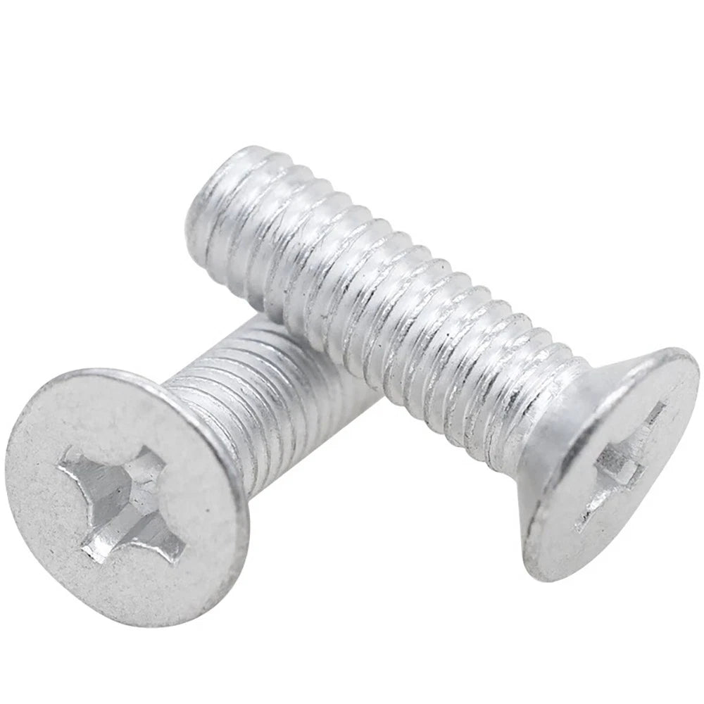 Phillips Countersunk Machine Screws DIN 965 | 6063 Aluminum | M1.7–M6