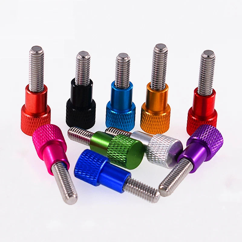 M5 Aluminum Alloy Knurled Thumb Screws Stainless Steel Hand Grip Length:6-100mm