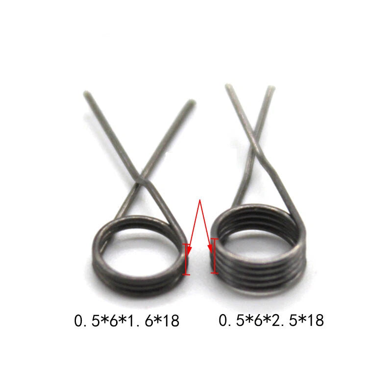Steel Springs Torsion Spring Assortment Black/Silver Diameter 5.5mm/6mm for DIY