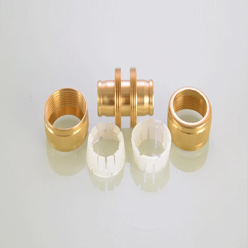 Water Stop Copper Quick Connect Hose Fitting — Male Thread Garden Tap Snap-On Connector