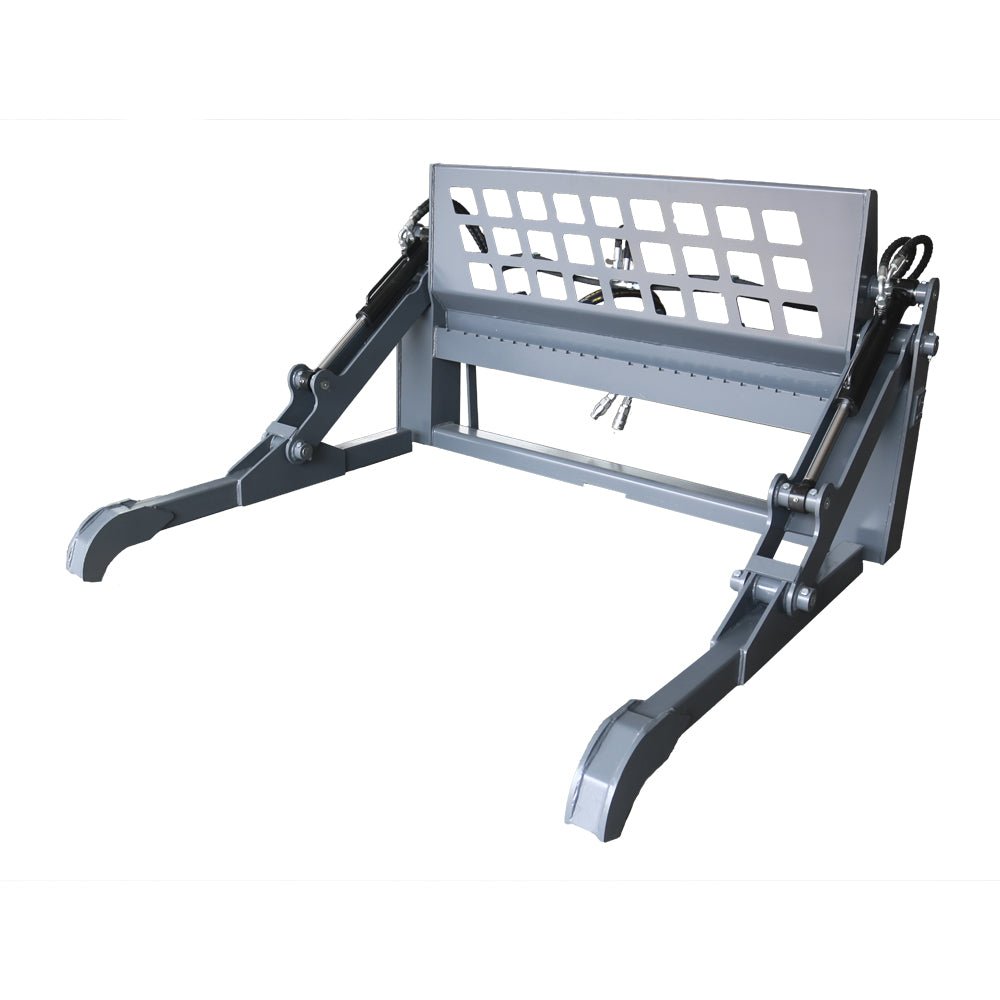 Skid Steer Two - Cylinder Pipe Pallet Fork Grapple - HomeDIYer