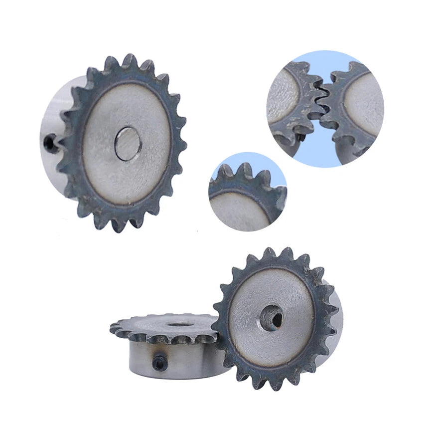 1/4"(6.35mm) Pitch 04C Roller Chain Sprockets 9T-24T Sprocket Wheel Bore 5-20mm