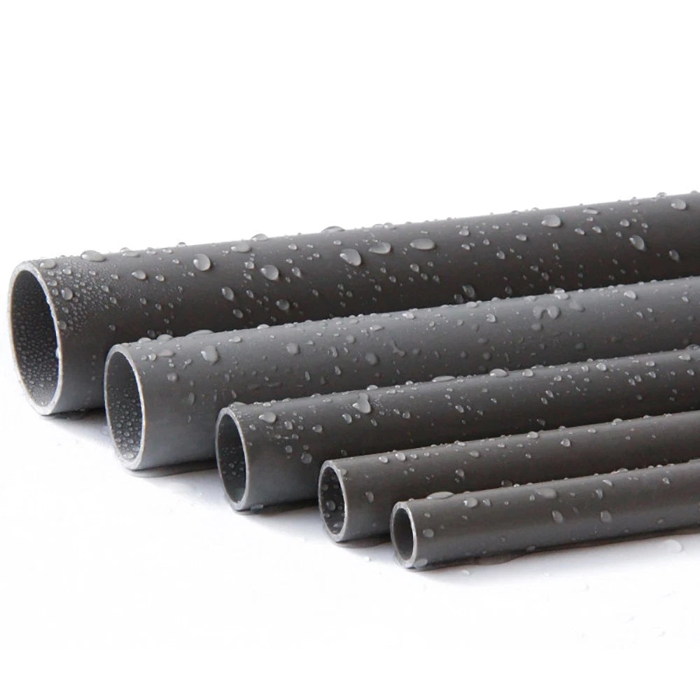 Grey PVC Round Tube Pipe – Solvent Weld | OD 20–110mm | 200mm & 500mm Lengths