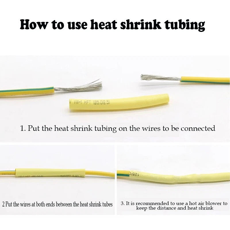 2:1 Heat Shrink Tubing – Dual-Wall Cable Sleeving, 5.5mm to 35mm, 7 Colors