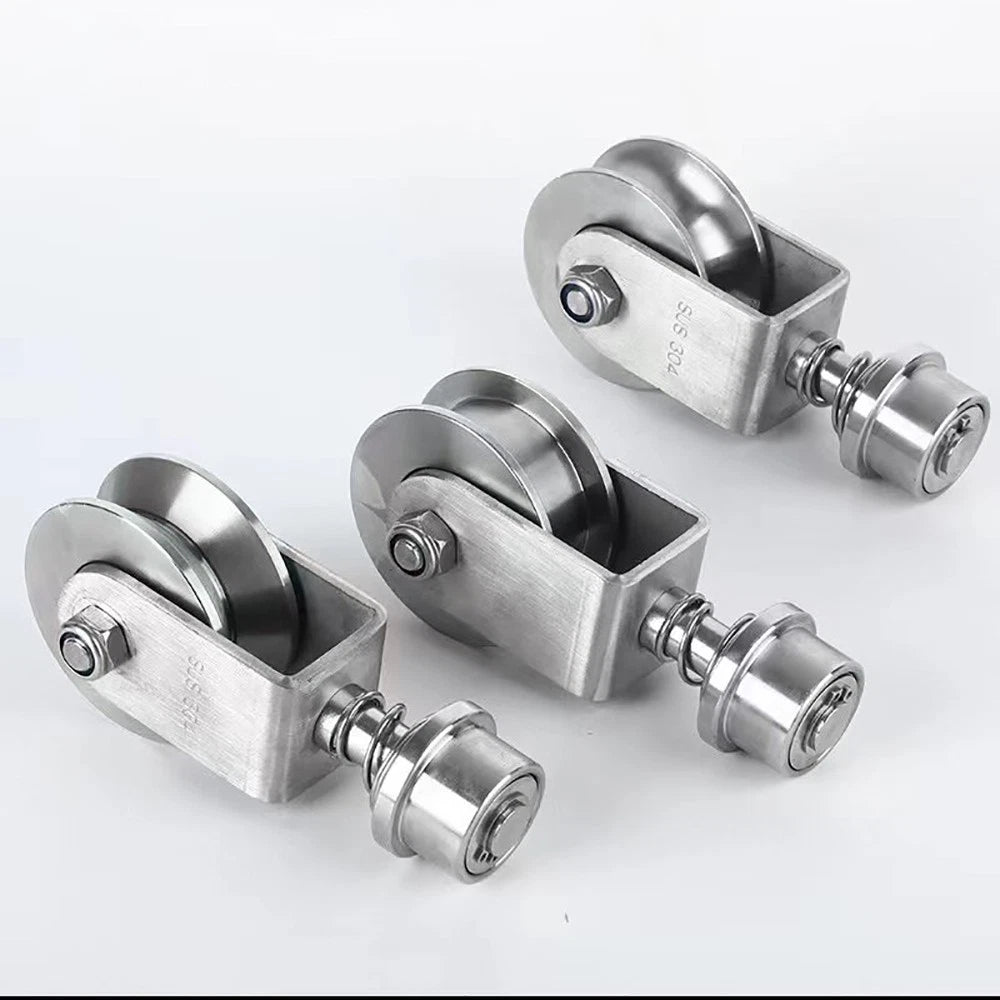 304 Stainless Steel Pulley "U V H" Groove Shape Roller Wheels Idler Pulley Wheel