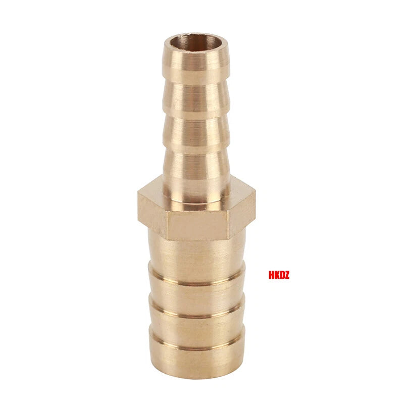 Brass Barbed Hosetail Straight Connector — Air Water Fuel Gas Hose Joiner