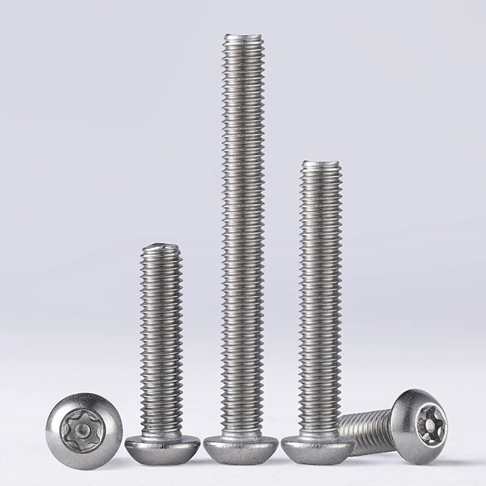 M10 Button Head Torx Security Screws | A2 Stainless Steel | Tamper-Resistant | 20–60mm