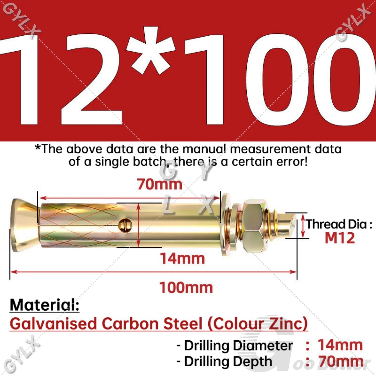 Concrete Expansion Bolts Wall Anchor Screws — M6 to M20 | Stainless Steel & Zinc Plated