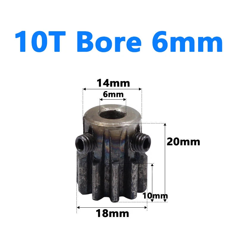 1.5 Module Spur Gear Bore 6/8/10/12/15mm Teeth 10-60 Pinion Pitch 4.71mm