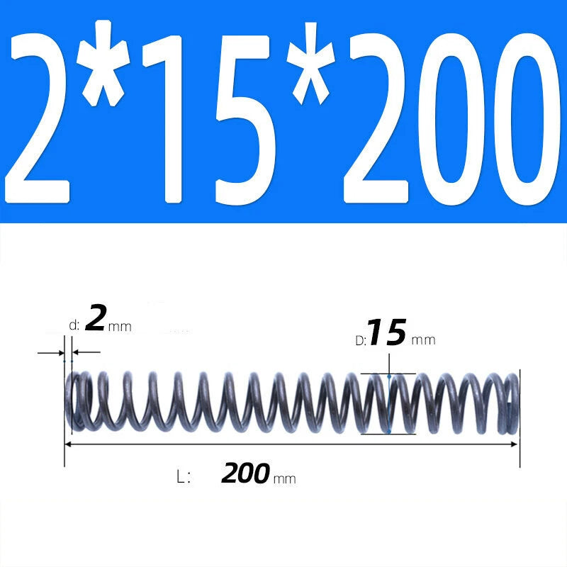 200mm Length Stainless Steel Compression Spring 2 - 4mm Pressure/ Coil Springs