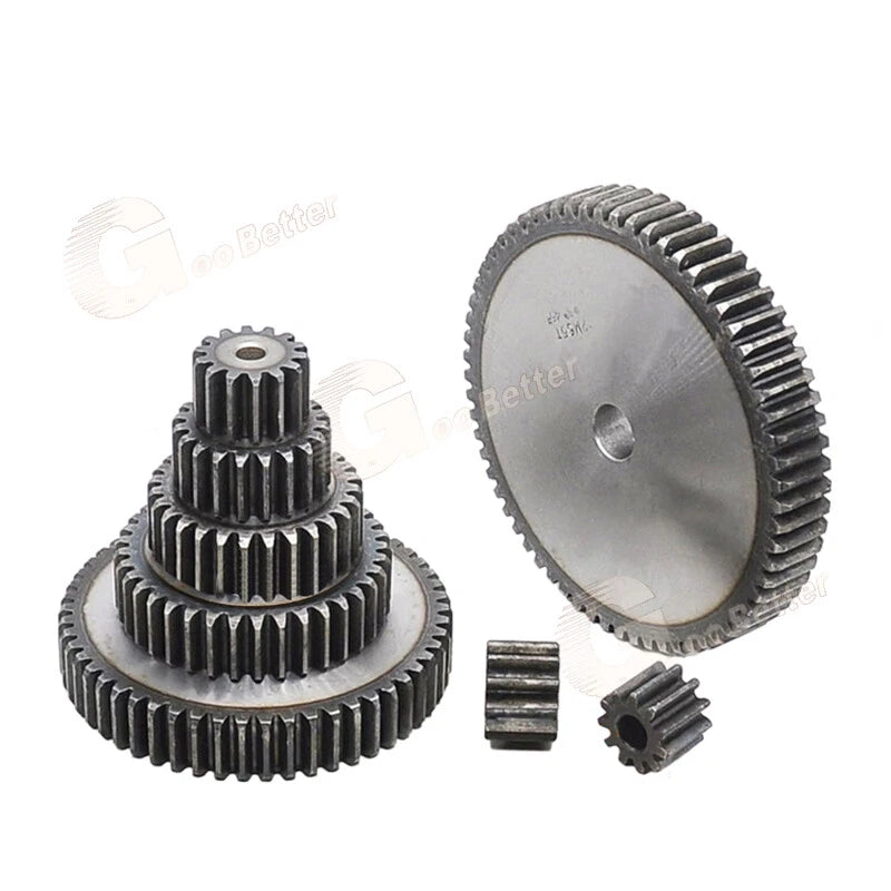 Mod 2.5 Steel Spur Gear Pinion Gear 10-40 Teeth 30-105mm OD Motor Flat Gears