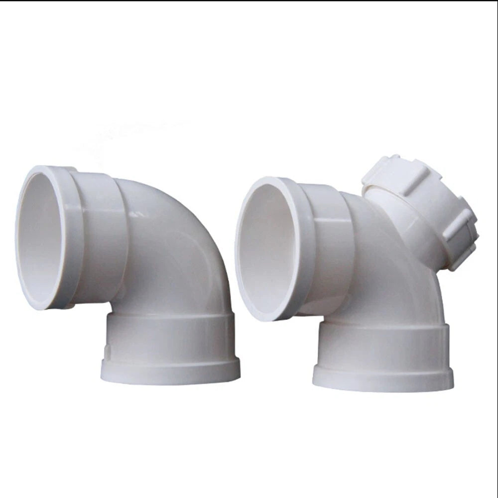 Elbow Drainage Pipe PVC 90° Elbow Inspection Port Downpipe Fittings 50mm - 250mm
