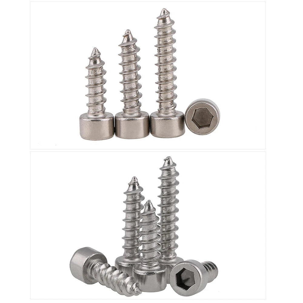 Hex Socket Cap Head Self Tapping Screws – A2 Stainless Steel, M2–M6