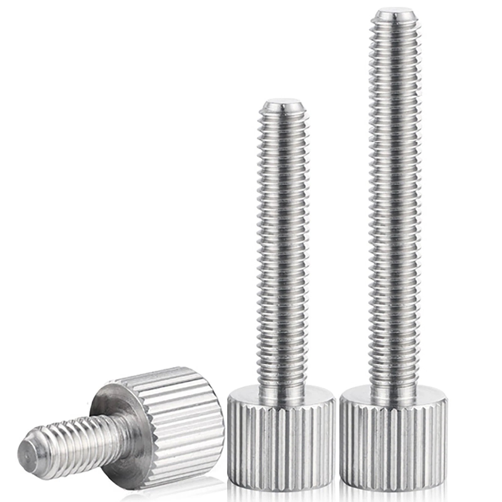 1 Pcs M3 M4 Knurled Thumb Screws Flat Head Thumb Screw Bolts Steel Nickle Plated