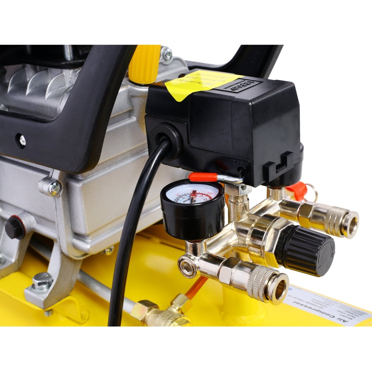 4.5HP Portable 13 Gallons Oil - Lubricated Air Compressor Tank Ultra Quiet Horizontal Tank Adjustable Pressure with Built - in Wheel - HomeDIYer