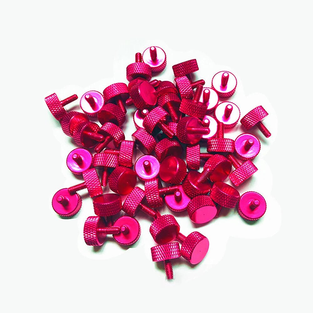 M3 Knurled Thumb Screws – Aluminium Mesh Hand Grip Knob Bolts, 35/40mm Thread Lengths (Anodised Colours) - HomeDIYer