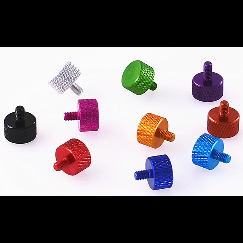 M3 M6 Knurled Thumb Screws Aluminum Alloy PC Case Cover Hand Tighten Bolts 3/6mm