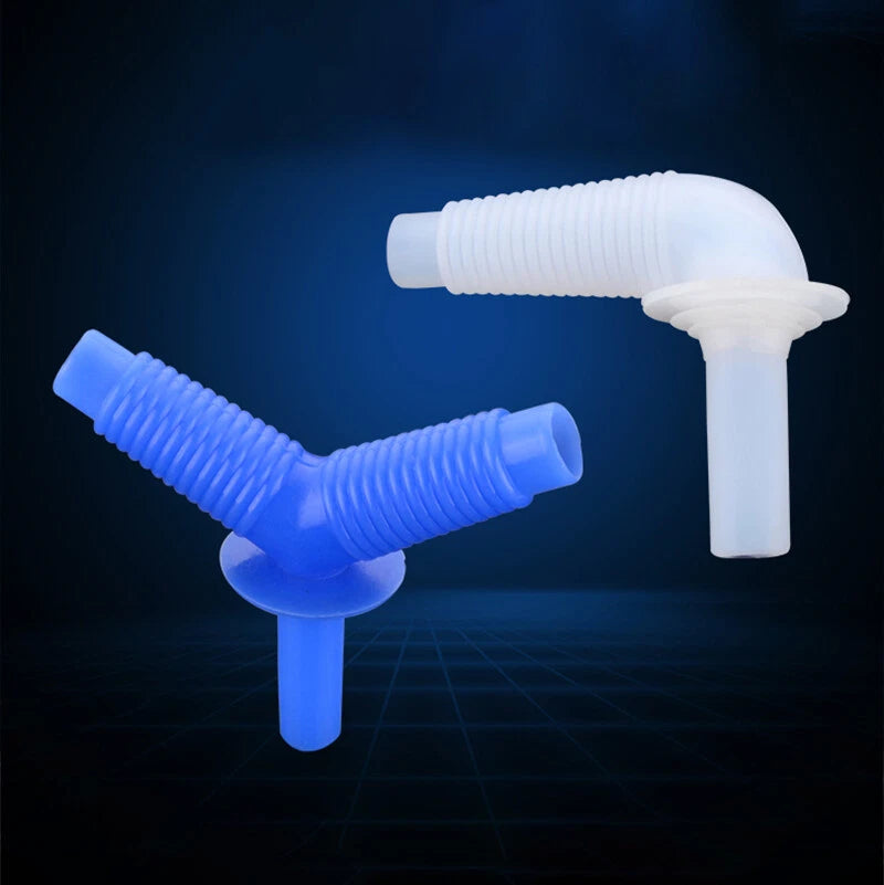 Washing Machine Drain Hose Connector — Y Splitter & Elbow Pipe Fitting Adapter
