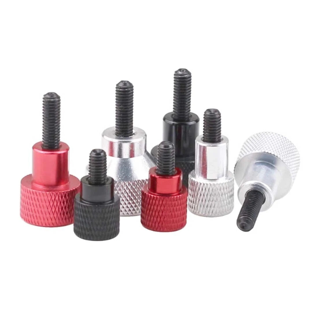 M6 Aluminum + Carbon Steel Knurled Thumb Screws Hand Grip Knob Bolts Thumbscrew