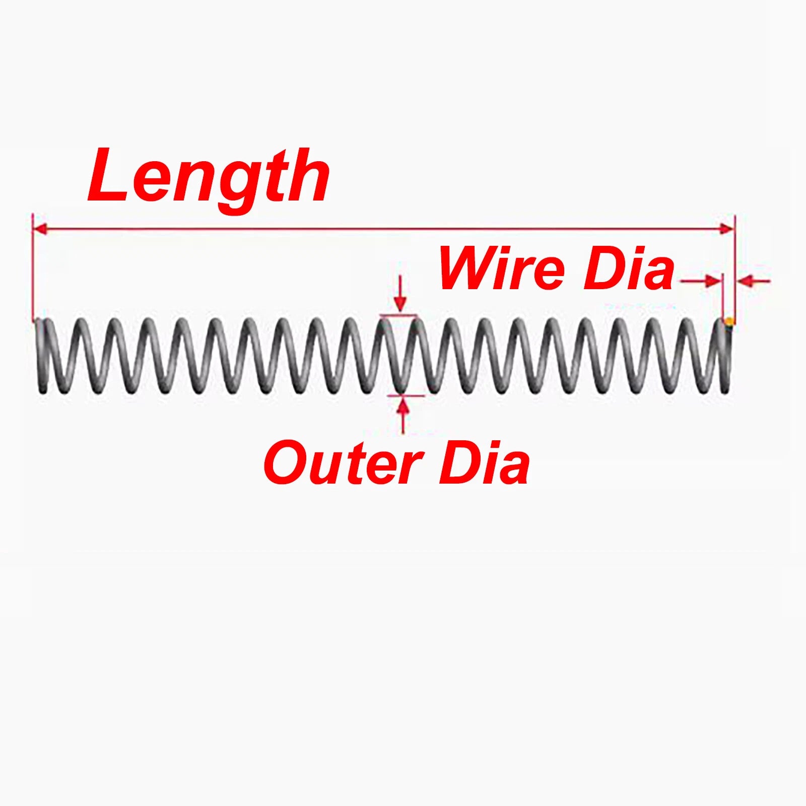 Compression Pressure Spring Wire Dia 0.3mm - 4.0mm Length 300mm Springs