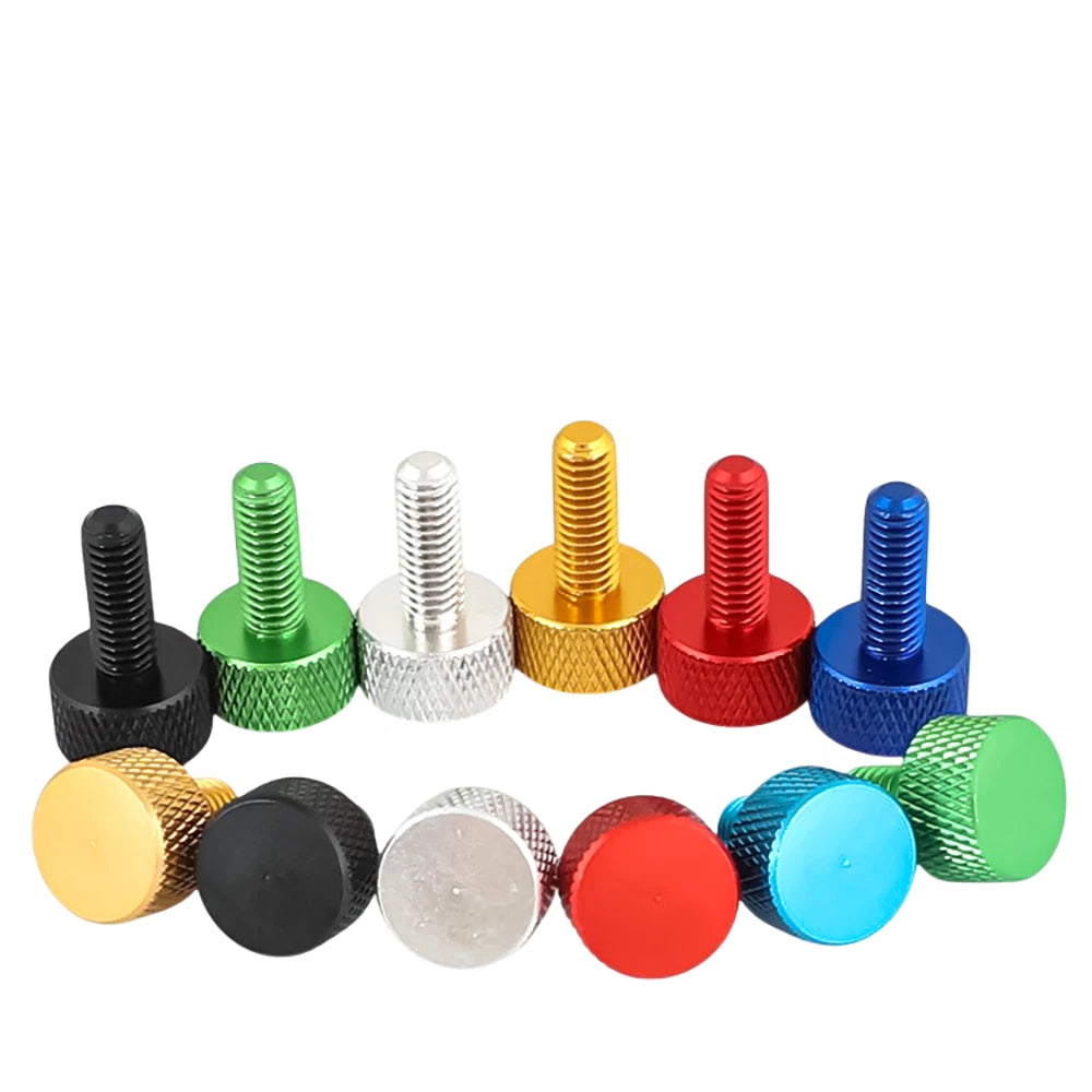 M3 M4 Knurled Thumb Screws – Aluminum Alloy Flat Head Hand Knob Bolts