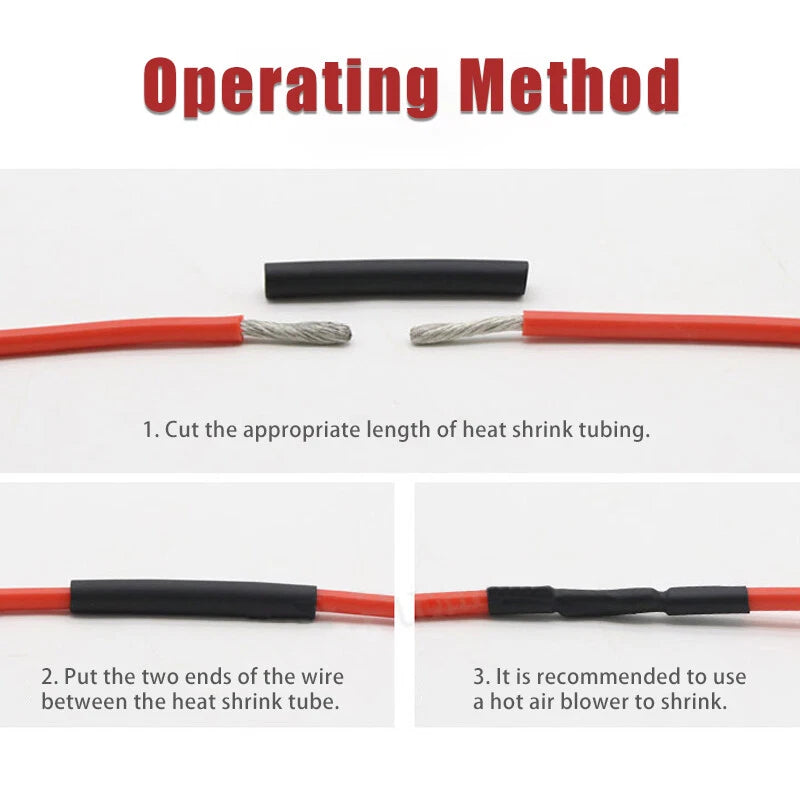3:1 Heat Shrink Tubing Non-Adhesive — Φ1.5mm to Φ50mm Electrical Wire Sleeving