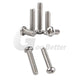 M3 A4 Stainless Steel Phillips Pan Head Machine Screws – Flat Tail, Fully Threaded (3–50mm)