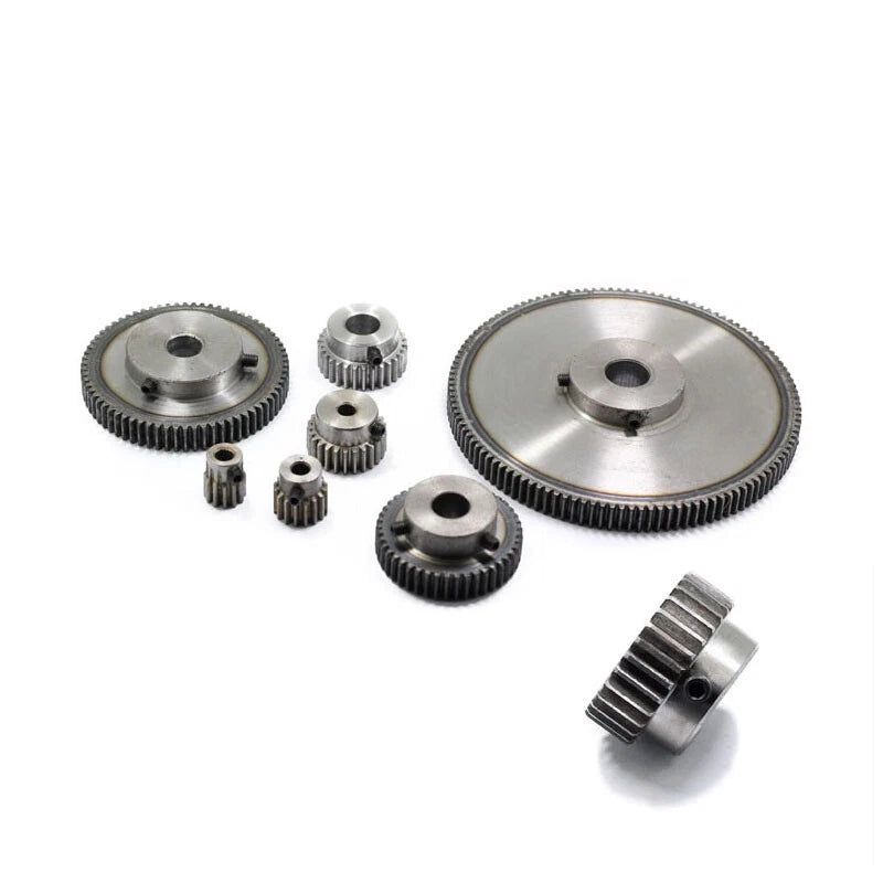 Spur Gear 1 Module Bore 6/8/10/12/15mm Teeth 31-120 Pinion 45 Steel Hard Tooth