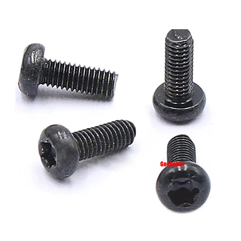 PM1.2–M5 Torx Pan Head Machine Screws – Carbon / 304 Stainless Steel, Micro Plum Round Head Bolts